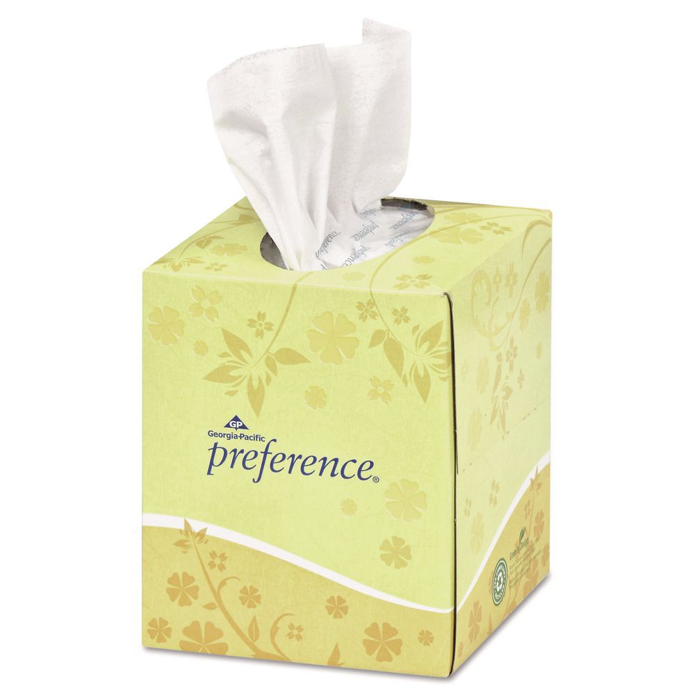 Pacific Blue Select Cube Box Facial Tissue, 2-Ply, White, 100 Sheets/Box, 36 Boxes/Carton
