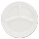 Dart Quiet Classic Laminated Foam Dinnerware, Plate, 9 dia, White,  125/Pack, 4 Packs/Carton (9PWQR)