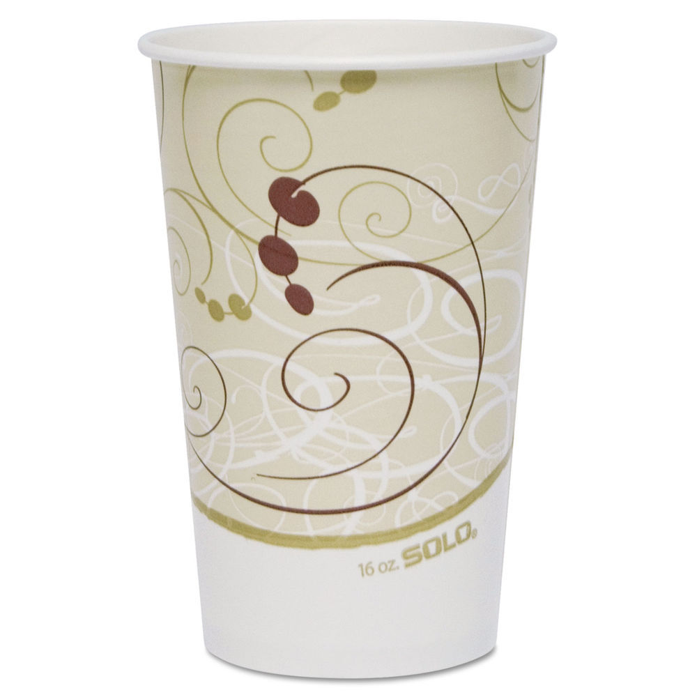 Solo 316W-2050 16 oz Hot Cup, White Poly-Lined Paper - 1000 / Case