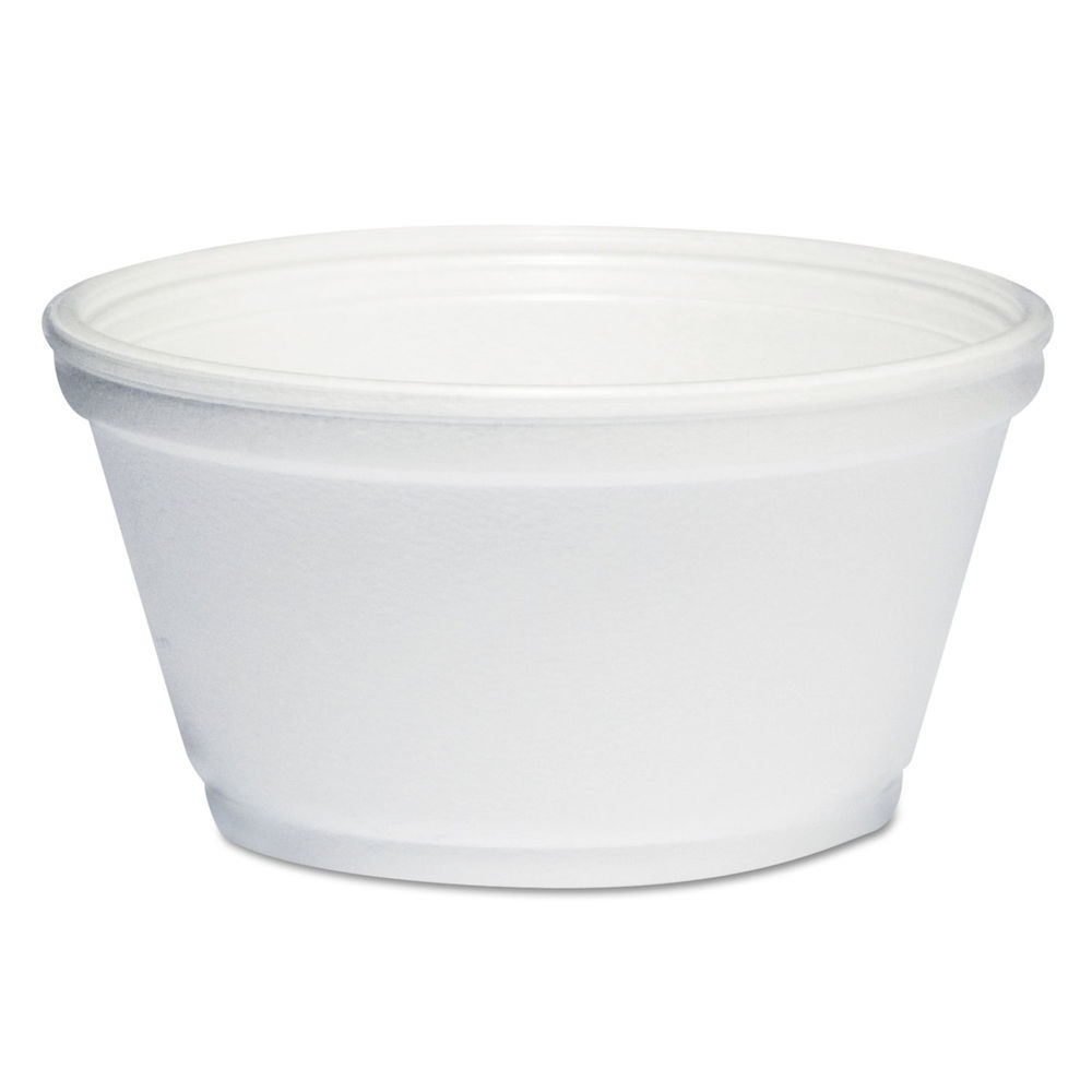 Dart 6B20 Insulated Foam Bowls, 6 oz, White, 50/Pack, 20 Packs/CT