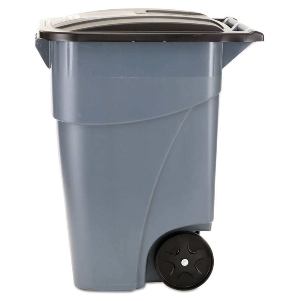 Rubbermaid Brute Recycling Rollout Container with Lid, 50 Gallon, Blue