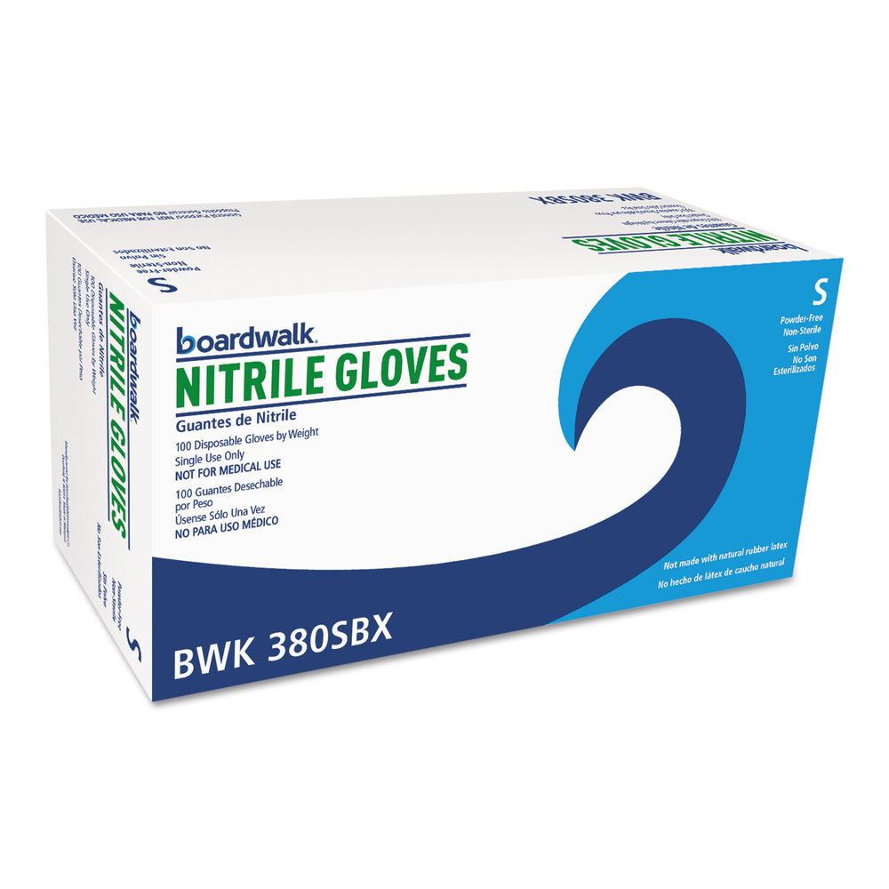 Disposable General-Purpose Nitrile Gloves, Small, Blue, 4 mil, 100/Box Disposable General-Purpose Nitrile Gloves, Small, Blue, 4 mil, 100/Box