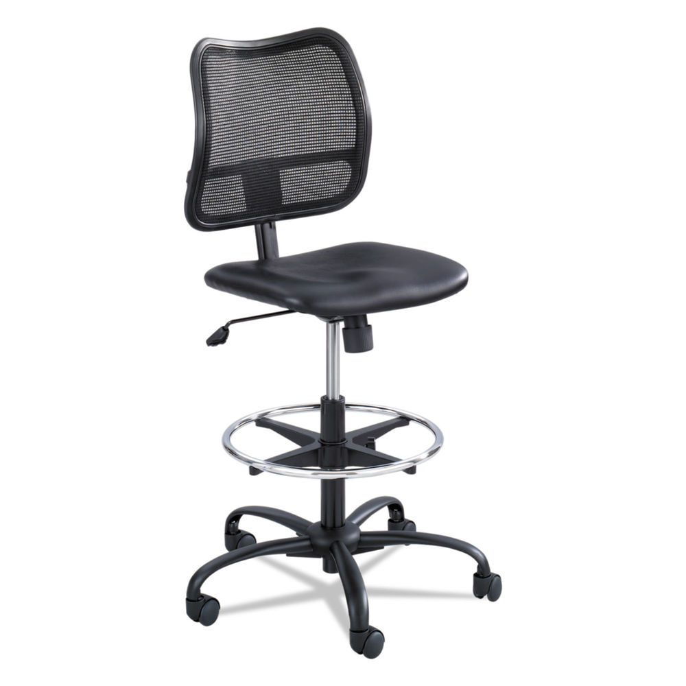 Precision Extended-Height Swivel Stool, Adjustable Footring, Supports Up to 250 lb, 23