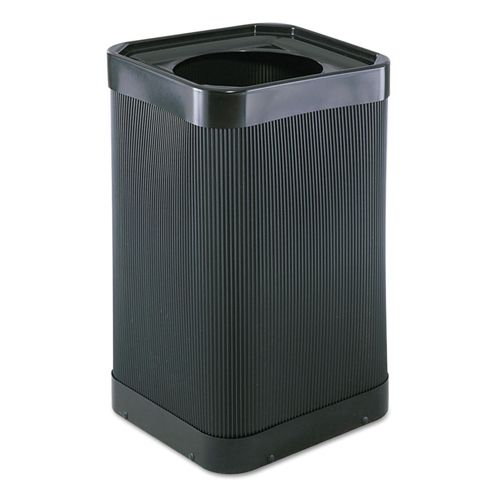 Safco Canmeleon 38 Gallon Square aggregate Ash/Trash Receptacle (Black)