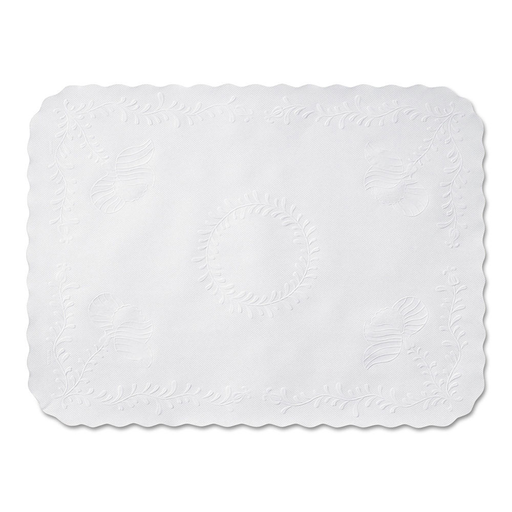 Anniversary Embossed Scalloped Edge Tray Mat, 14 x 19, White, 1,000/Carton Anniversary Embossed Scalloped Edge Tray Mat, 14 x 19, White, 1,000/Carton