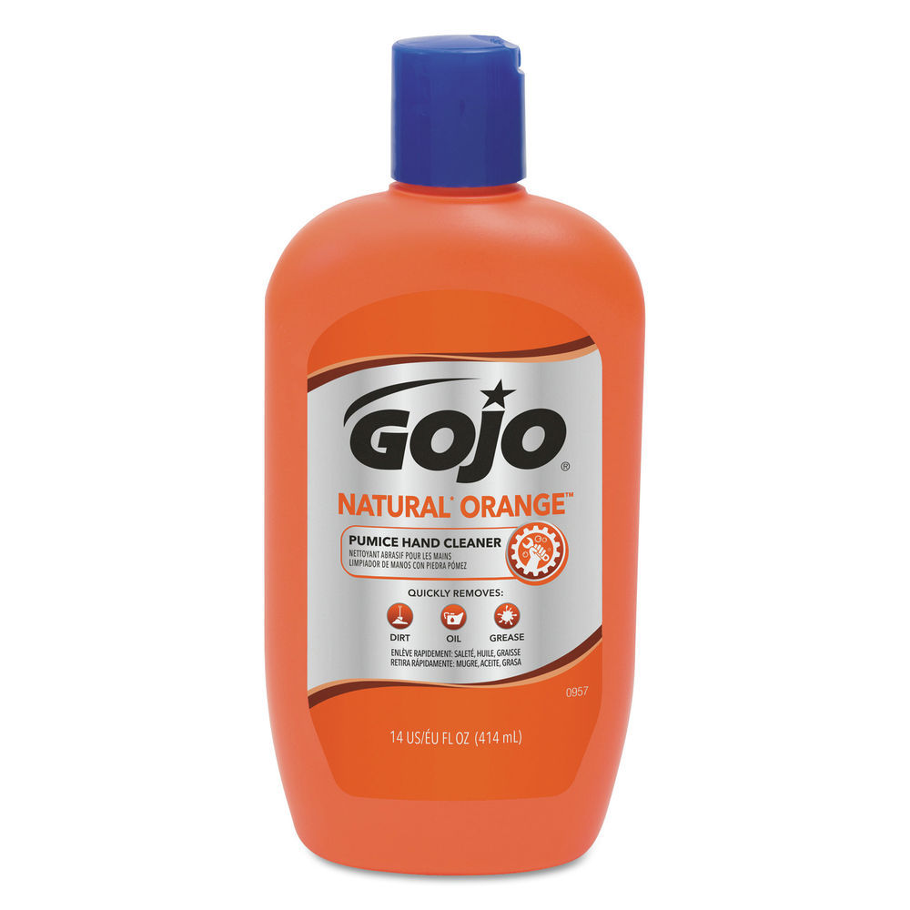 GOJO Natural Orange Pumice Hand Cleaner, Citrus, 1 Gal Pump Bottle,  2/carton - Mfr Part# 0955-02