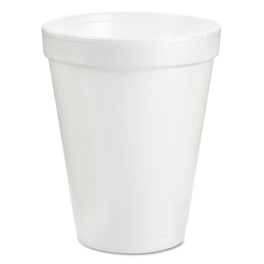 Dart Drink Foam Cups, 6 oz, White