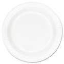 Dart Quiet Classic Laminated Foam Dinnerware, Plate, 9 dia, White,  125/Pack, 4 Packs/Carton (9PWQR)