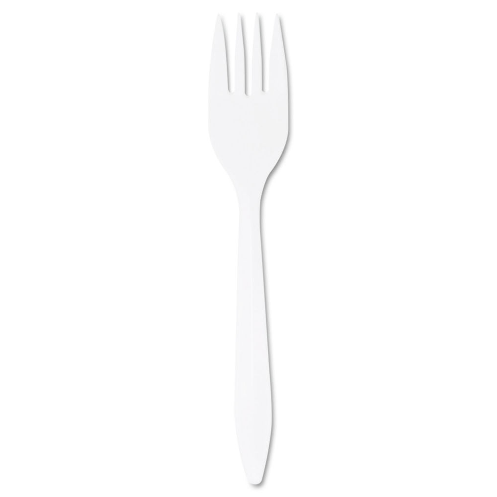 Clear Plastic Heavyweight Forks, 1000/Carton