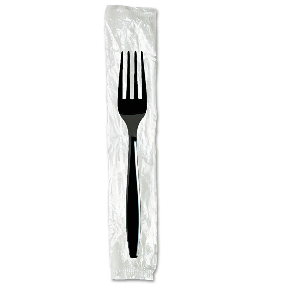 Dixie Heavyweight Plastic Forks, Clear, Pack of 1000