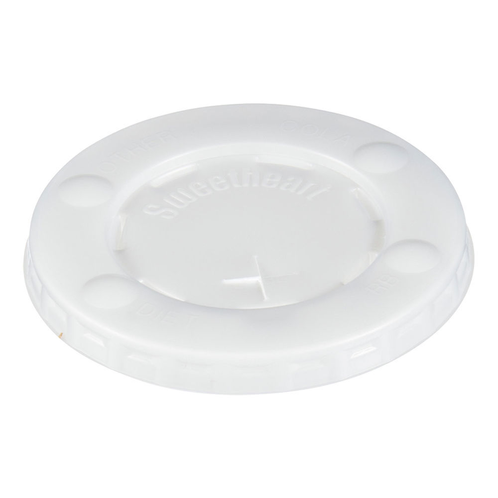 Solo 626TS Clear Flat Lid with Straw Slot - 100/Pack