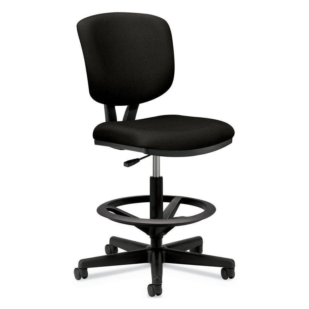 Volt Series Mesh Back Adjustable Leather Task Stool, Supports Up to 250 lb, 22.88