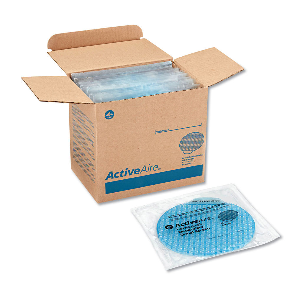 ActiveAire Deodorizer Urinal Screen with Side Tab, Sunscape Mango Scent, Orange, 12/Carton ActiveAire Deodorizer Urinal Screen with Side Tab, Sunscape Mango Scent, Orange, 12/Carton