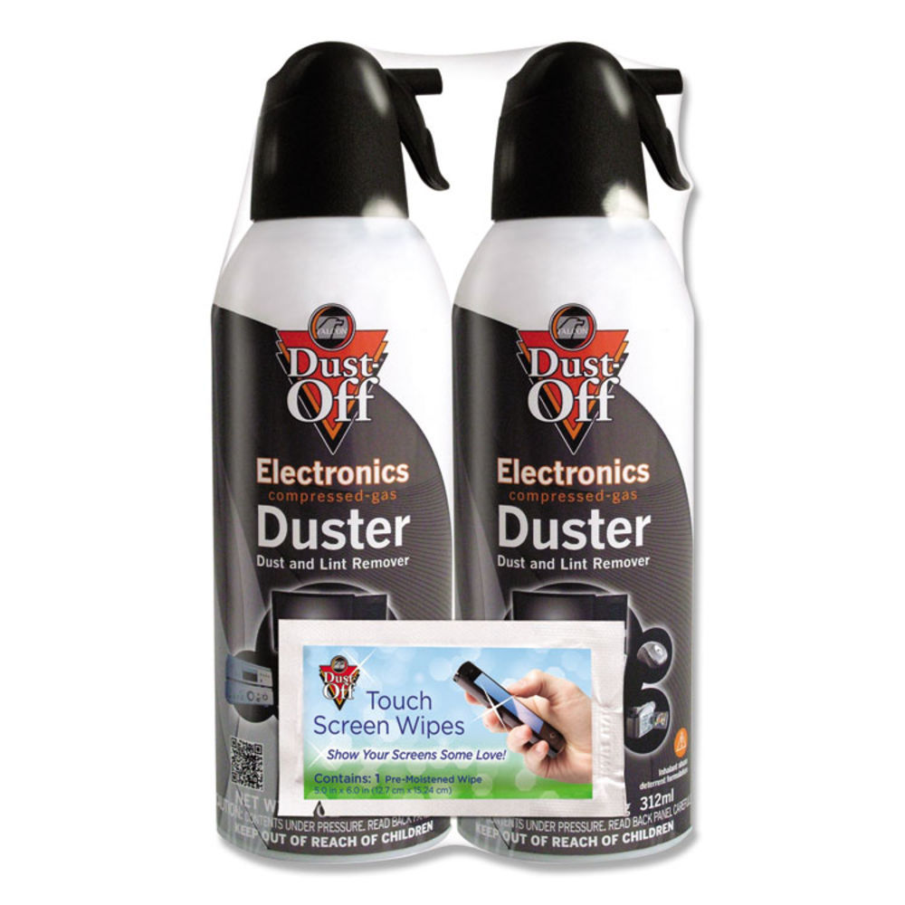 Dust-Off Disposable Compressed Air Duster, 10 Oz Can, 2/pack - Mfr Part#  DSXLPW-6