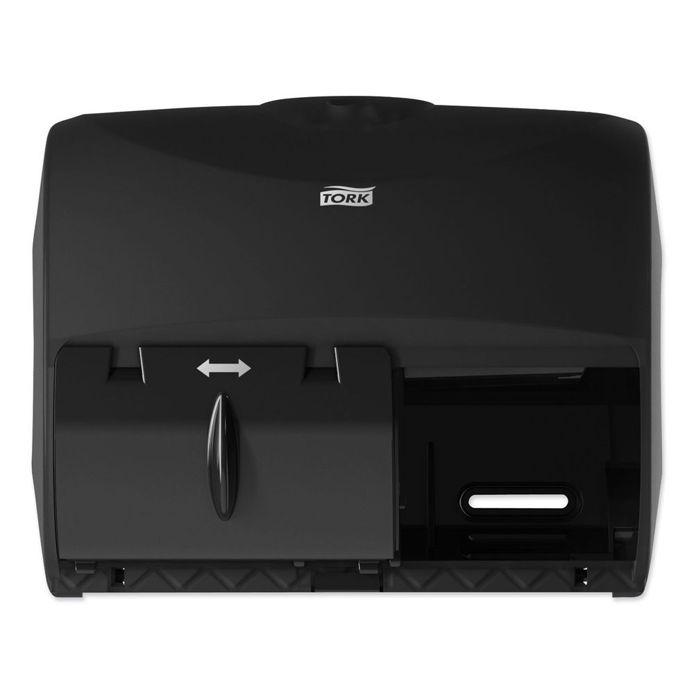 Twin Bath Tissue Roll Dispenser for OptiCore, 11.06 x 7.18 x 8.81, Black Twin Bath Tissue Roll Dispenser for OptiCore, 11.06 x 7.18 x 8.81, Black