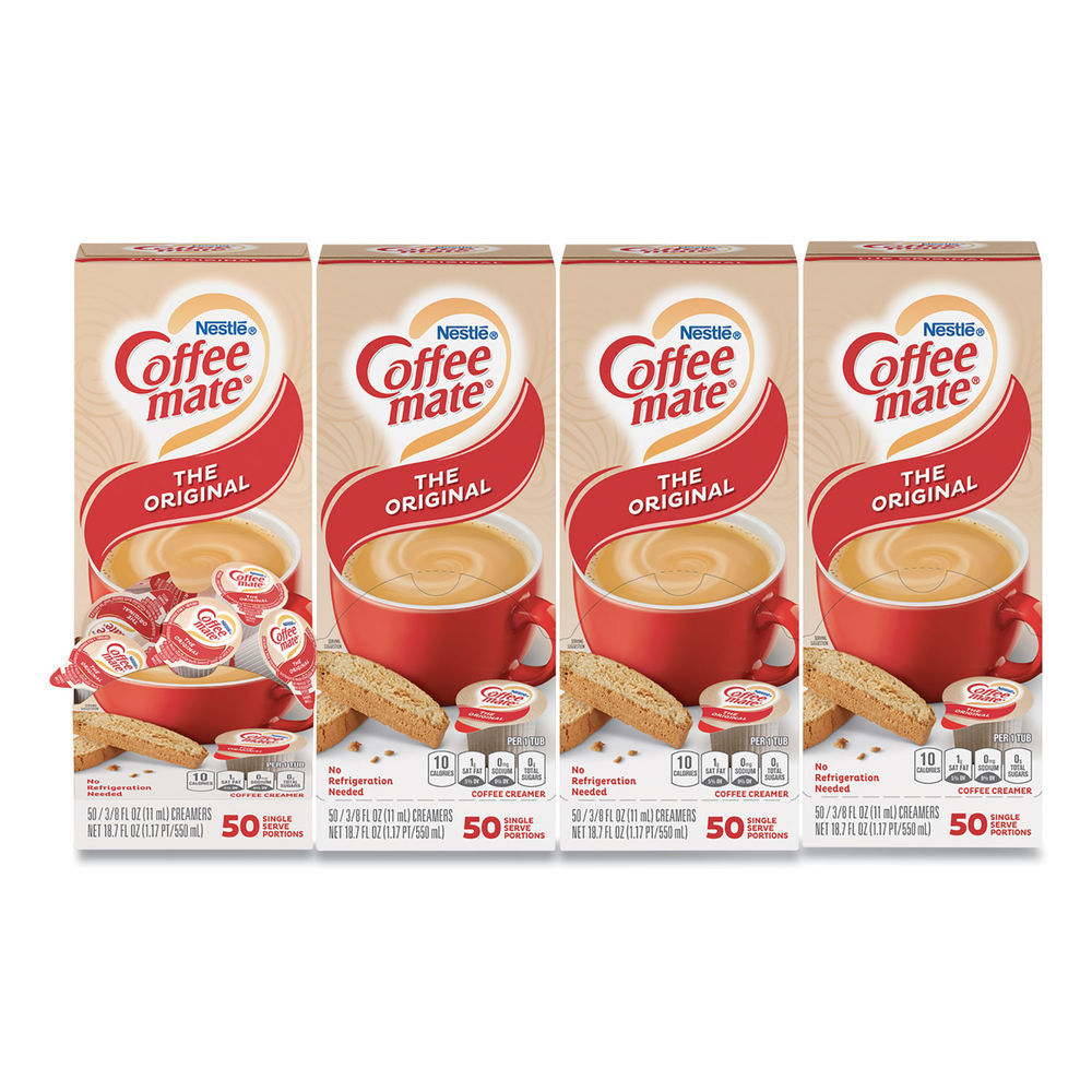 Coffee-Mate 11000372 0.38 oz Liquid Coffee Creamer Mini-Cups - Original (360/Carton)  