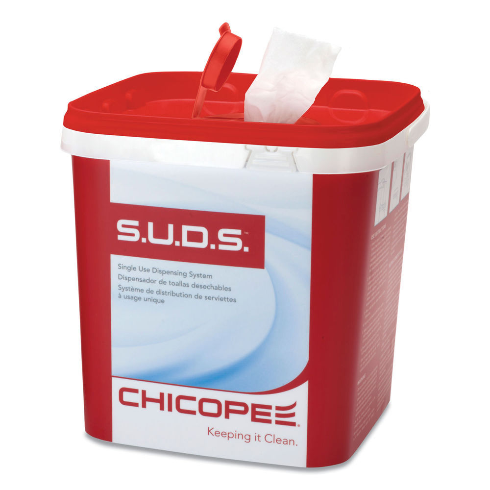 S.U.D.S Bucket with Lid, 7.5 x 7.5 x 8, Red/White, 6/Carton S.U.D.S Bucket with Lid, 7.5 x 7.5 x 8, Red/White, 6/Carton
