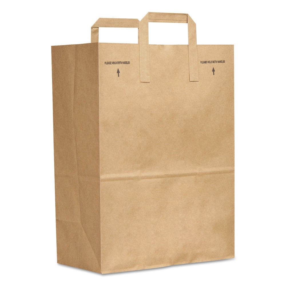 AJMPKG Grocery Paper Bags, 75 lb Capacity, 1/6 BBL, 12