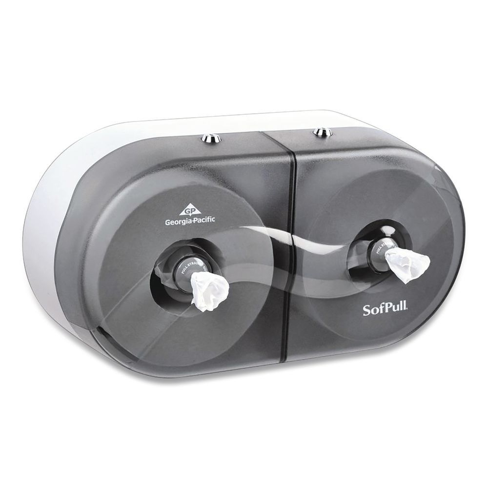 SofPull Twin High-Capacity Center-Pull Dispenser, 20.13 x 7 x 10.75, Smoke SofPull Twin High-Capacity Center-Pull Dispenser, 20.13 x 7 x 10.75, Smoke