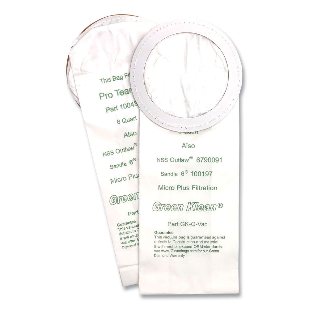 Replacement Vacuum Bags, Fits NSS Outlaw/ProTeam QuarterVac/Sandia/Sanitaire, 10/Pack Replacement Vacuum Bags, Fits NSS Outlaw/ProTeam QuarterVac/Sandia/Sanitaire, 10/Pack