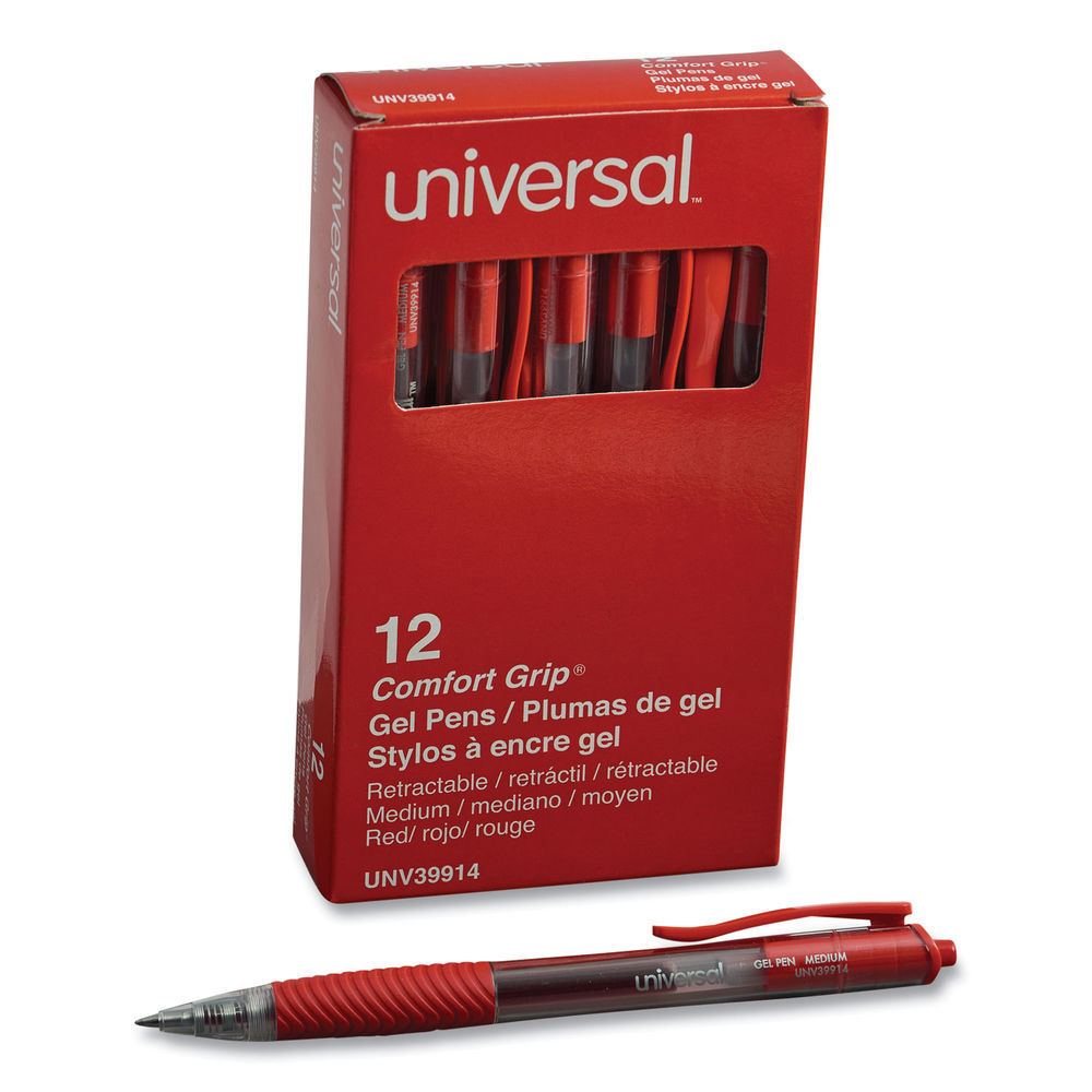 uniball Signo 207 Gel Pen, Retractable, Medium 0.7 Mm, Black Ink,  Smoke/black Barrel, Dozen - Mfr Part# 33950