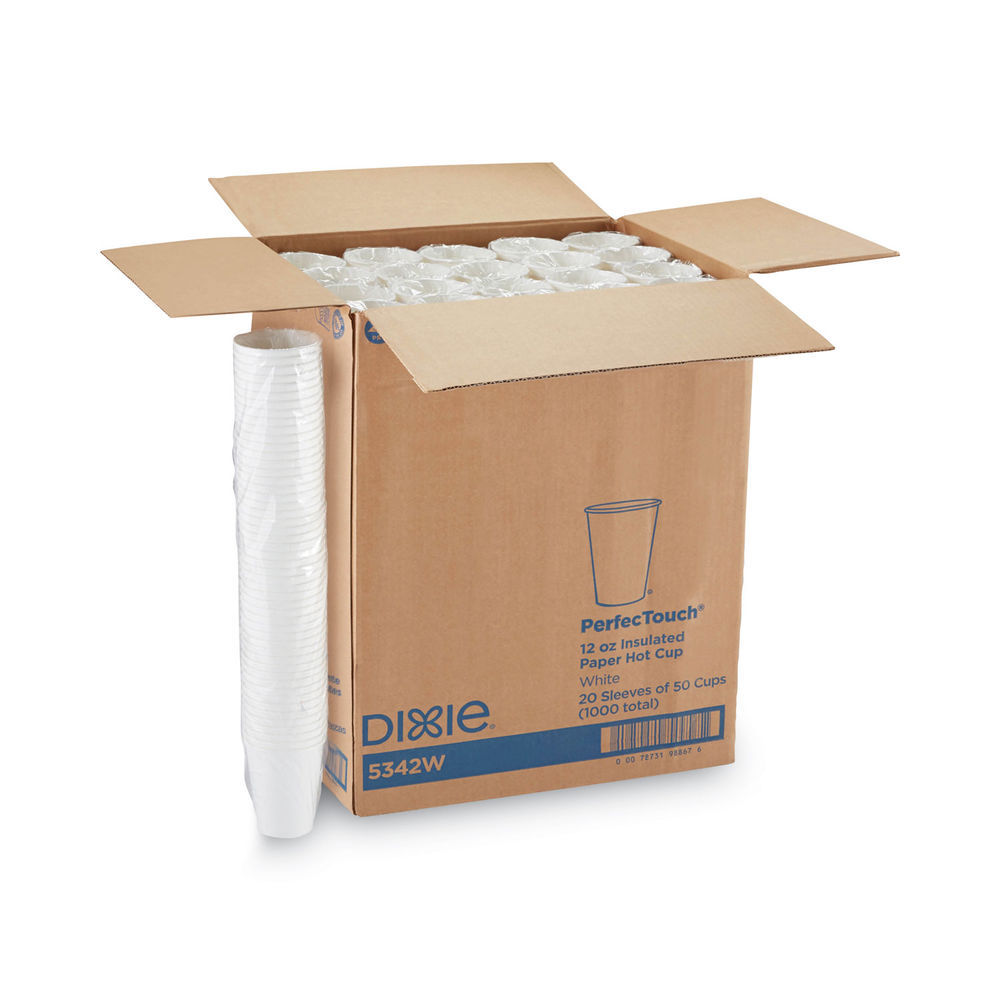 PerfecTouch 16 oz. Disposable Paper Cups, Hot Drinks, Coffee Haze Design,  25 Sleeve, 20 Sleeves / Carton
