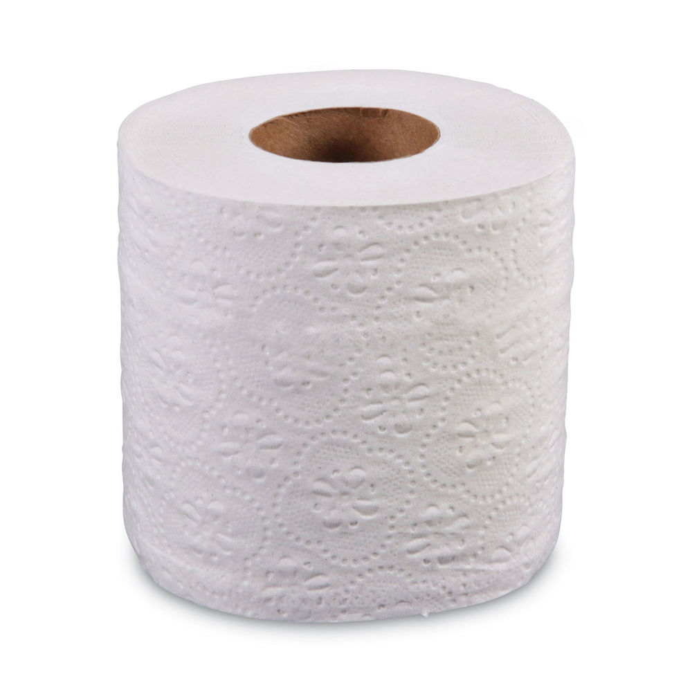 Boardwalk Two-Ply Toilet Tissue, Standard, Septic Safe, White, 4 X