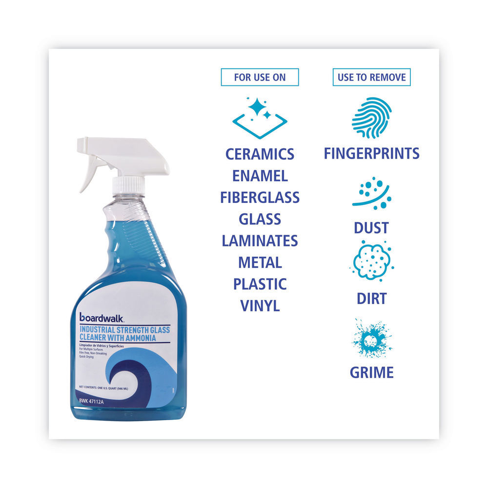 Windex® Ammonia-D Glass Cleaner, Fresh, 32 oz Spray Bottle, 8/Carton