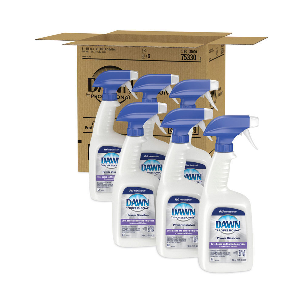 Liquid Ready-To-Use Grease Fighting Power Dissolver Spray, 32 oz Trigger On Spray Bottle, 6/Carton