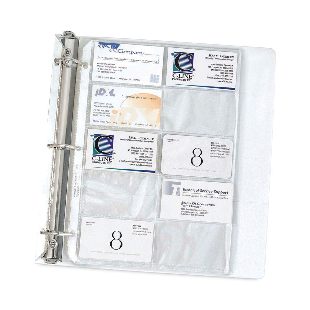 business card sheets for binder Amazon.com : Amazon Basics Plastic Business Card Organizer Sleeves for  3-Ring Binder, Transparent Card Holder, 8.5 x 11 inches, 25-Pack : Office  Products