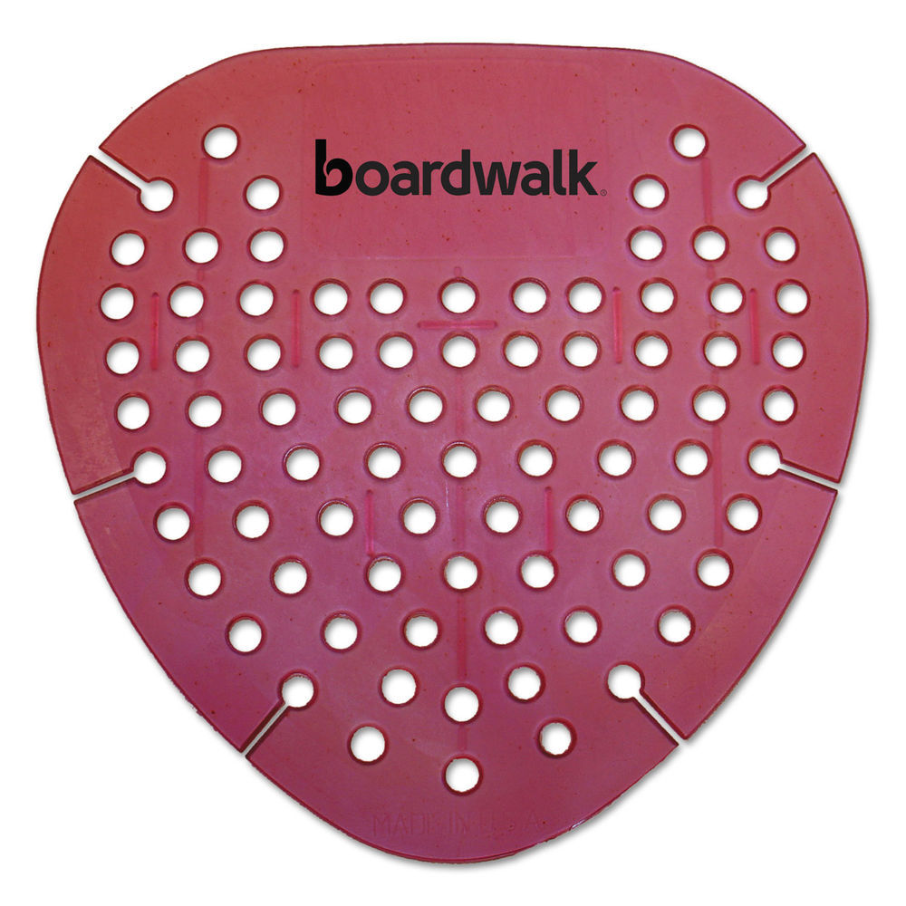 Boardwalk Urinal Screen With Para Deodorizer Block, Cherry Scent, 3 Oz