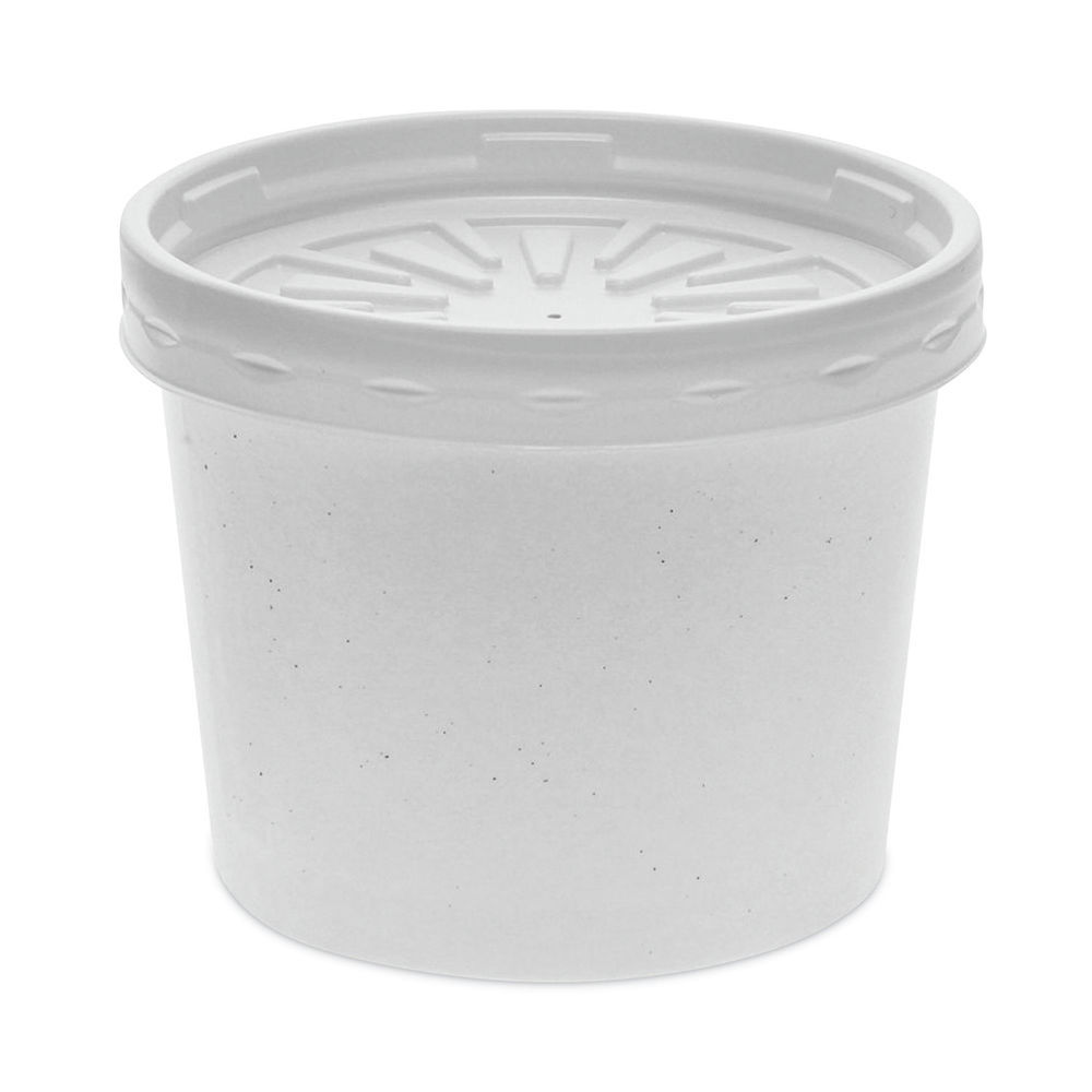 8 oz. White Paper Food Container and Lid Combo, Pack of 250