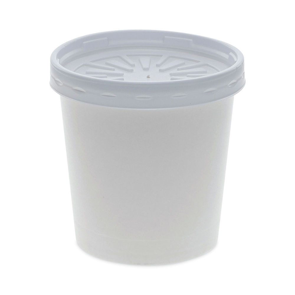 32 oz. White Paper Food Container and Lid Combo, Pack of 250