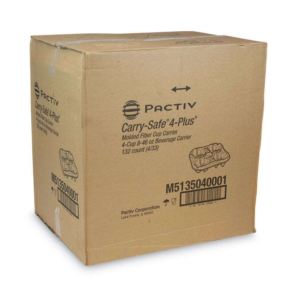 EarthChoice Carry-Safe Beverage Carrier, Four-Cup Carrier, 8 oz to 46 oz, Natural, 132/Carton EarthChoice Carry-Safe Beverage Carrier, Four-Cup Carrier, 8 oz to 46 oz, Natural, 132/Carton
