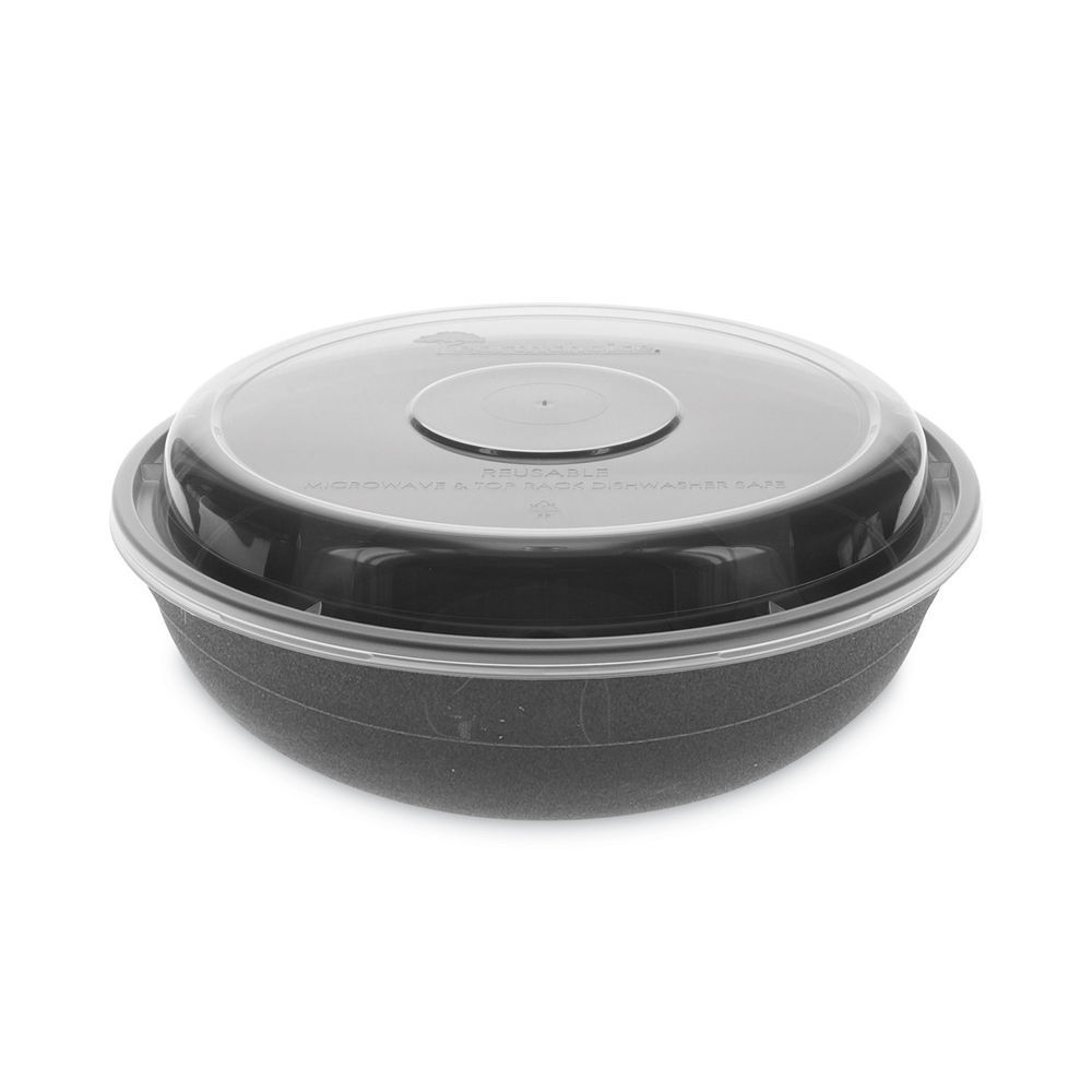 EarthChoice Versa2Go Microwaveable Container, 30 oz, 6.8 x 6.8 x 2.2, Black/Clear, Plastic, 150/Carton EarthChoice Versa2Go Microwaveable Container, 30 oz, 6.8 x 6.8 x 2.2, Black/Clear, Plastic, 150/Carton