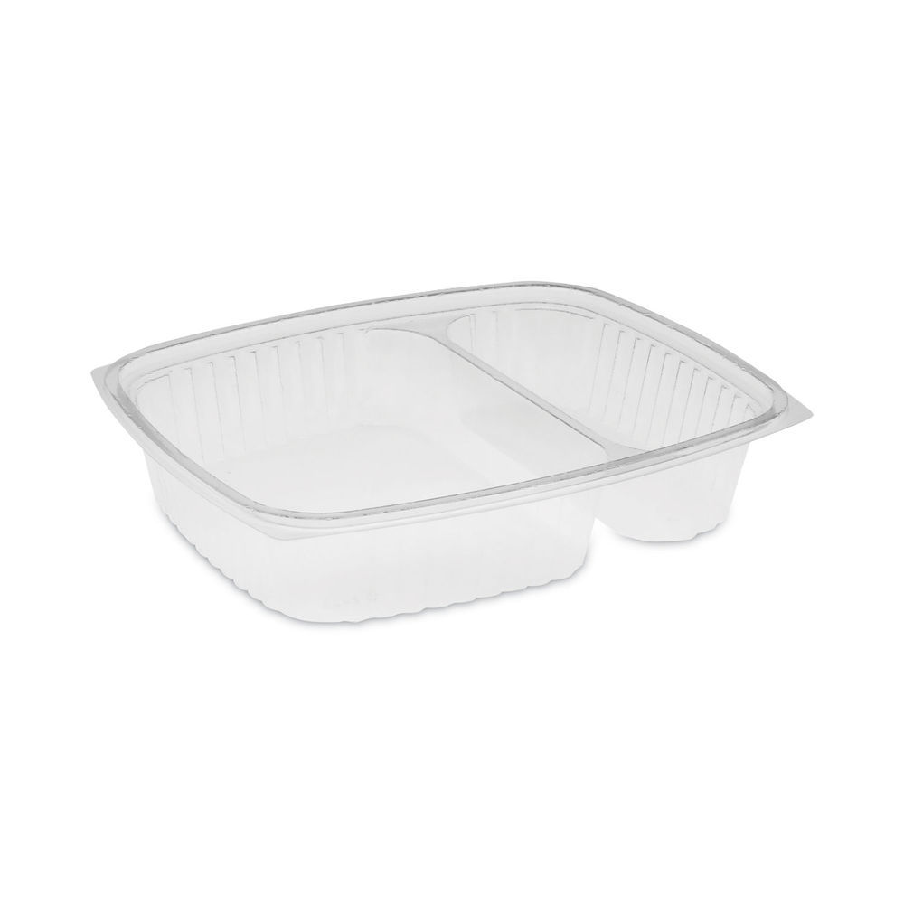 5 x 5 x 3 Recycled Plastic Hinged Lid 1 Compartment Takeout Container,  Clear, 375 ct.