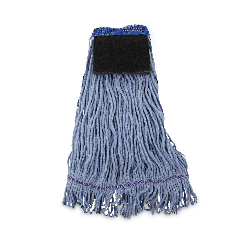 Mop Head, Loop-End, Cotton With Scrub Pad, Medium, 12/Carton Mop Head, Loop-End, Cotton With Scrub Pad, Medium, 12/Carton