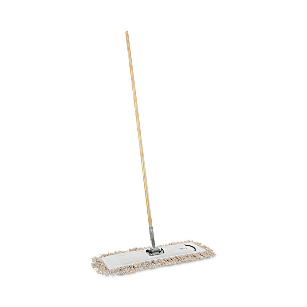 Boardwalk Cotton Dry Mopping Kit, 24 X 5 Natural Cotton Head, 60 Natural Wood  Handle - Mfr Part# BWKM245C