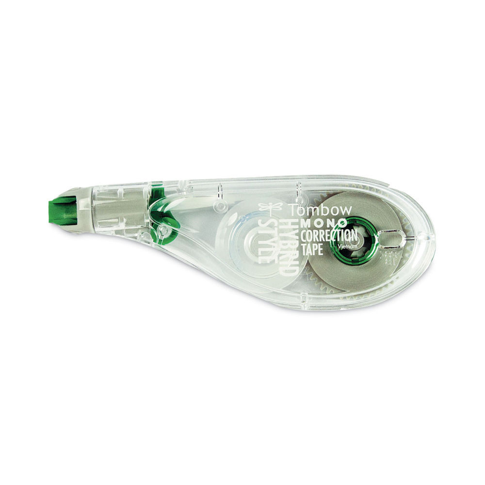 Tombow MONO Hybrid Style Correction Tape, Non-Refillable, Clear Applicator,  0.17 x 394, 10/Pack - Mfr Part# 68721