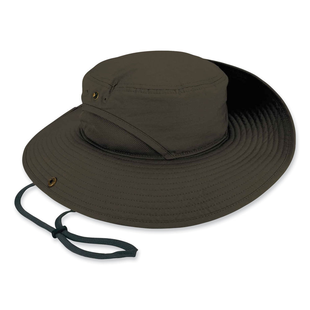 ergodyne Chill-Its 8936 Lightweight Mesh Paneling Ranger Hat, Large/X-Large,  Olive, Ships in 1-3 Business Days - Mfr# 12603