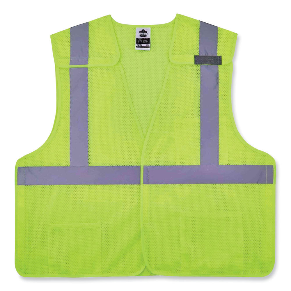 GloWear 8216BA Class 2 Breakaway Mesh ID Holder Vest, Polyester, Large/X-Large, Orange, Ships in 1-3 Business Days GloWear 8216BA Class 2 Breakaway Mesh ID Holder Vest, Polyester, Large/X-Large, Orange, Ships in 1-3 Business Days
