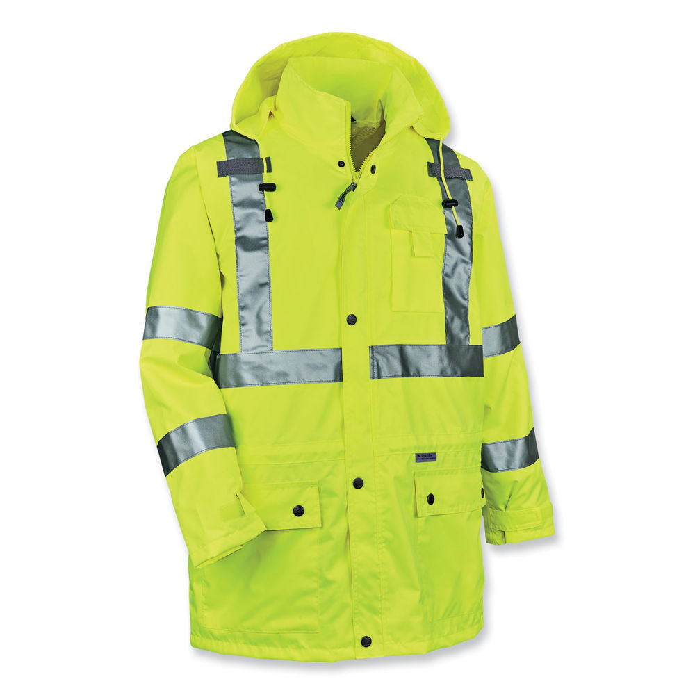 GloWear 8365 Class 3 Hi-Vis Rain Jacket, Polyester, 4X-Large, Orange, Ships in 1-3 Business Days GloWear 8365 Class 3 Hi-Vis Rain Jacket, Polyester, 4X-Large, Orange, Ships in 1-3 Business Days