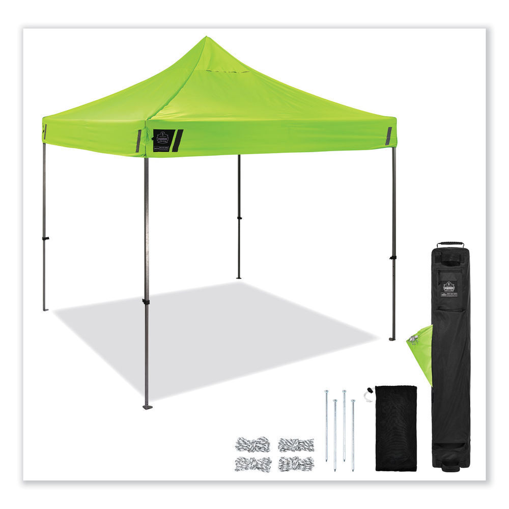 Shax 6000 Heavy-Duty Pop-Up Tent, Single Skin, 10 ft x 10 ft, Polyester/Steel, Blue, Ships in 1-3 Business Days