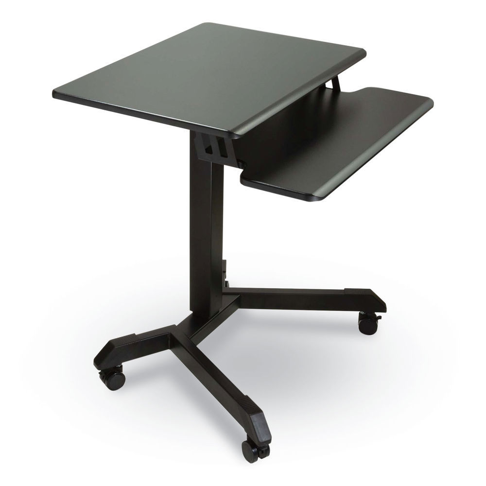 High Rise Height Adj Laptop Stand w/Storage Cup, 23.75 x 15.25 x 12 to 15.75, Black, 20 lb Wt Cap, Ships in 1-3 Business Days