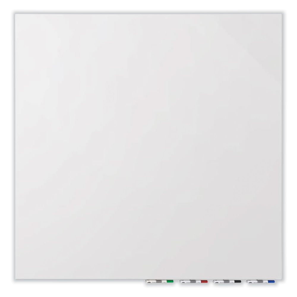 Aria Low Profile Magnetic Glass Whiteboard, 48 x 36, White Surface, Ships in 7-10 Business Days
