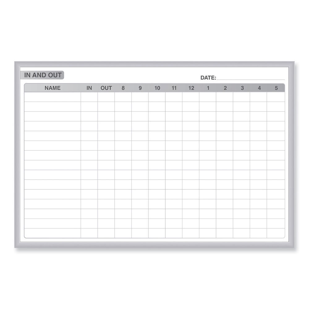 OR Schedule Magnetic Whiteboard, 48.5 x 36.5, White/Gray Surface, Satin Aluminum Frame, Ships in 7-10 Business Days