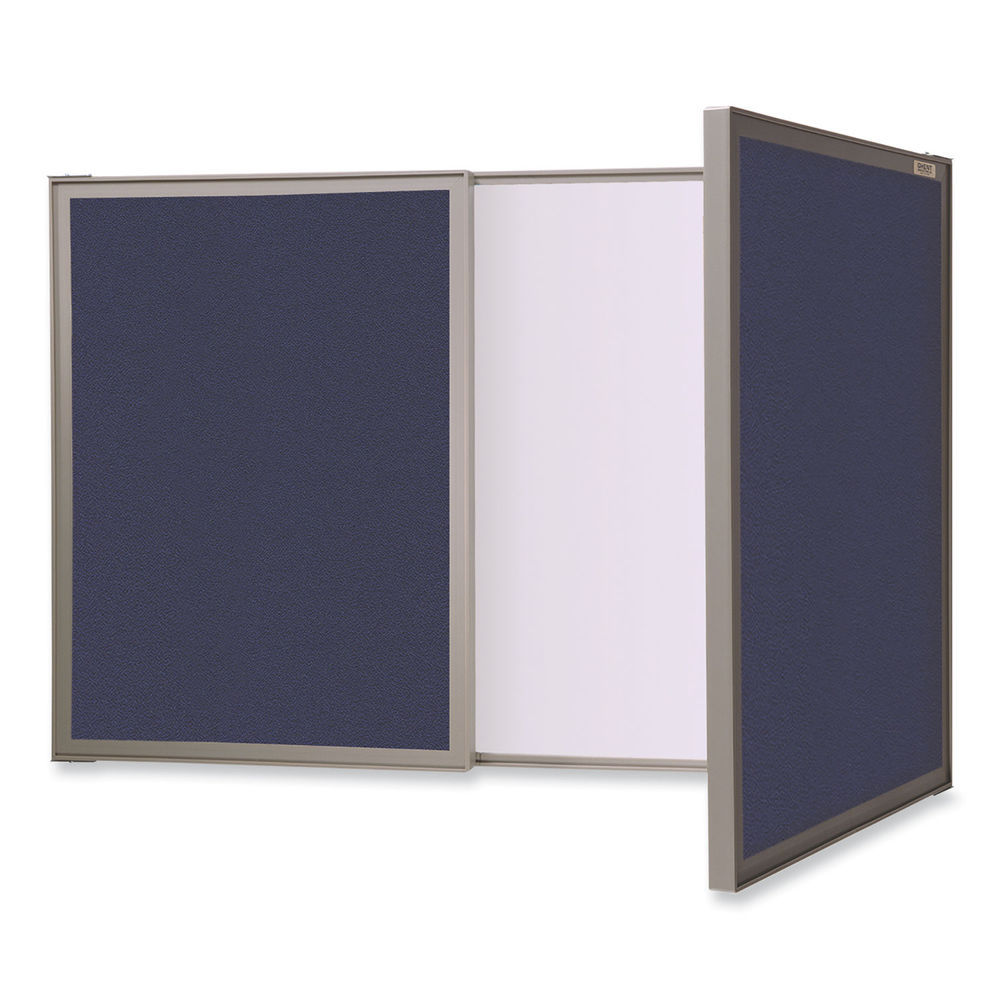Ghent VisuALL PC Whiteboard Blue Fabric Bulletin Board