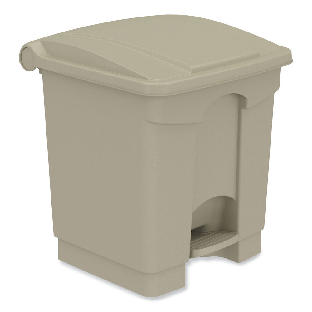 Safco Large Capacity Plastic Step-On Receptacle 23 Gal Black