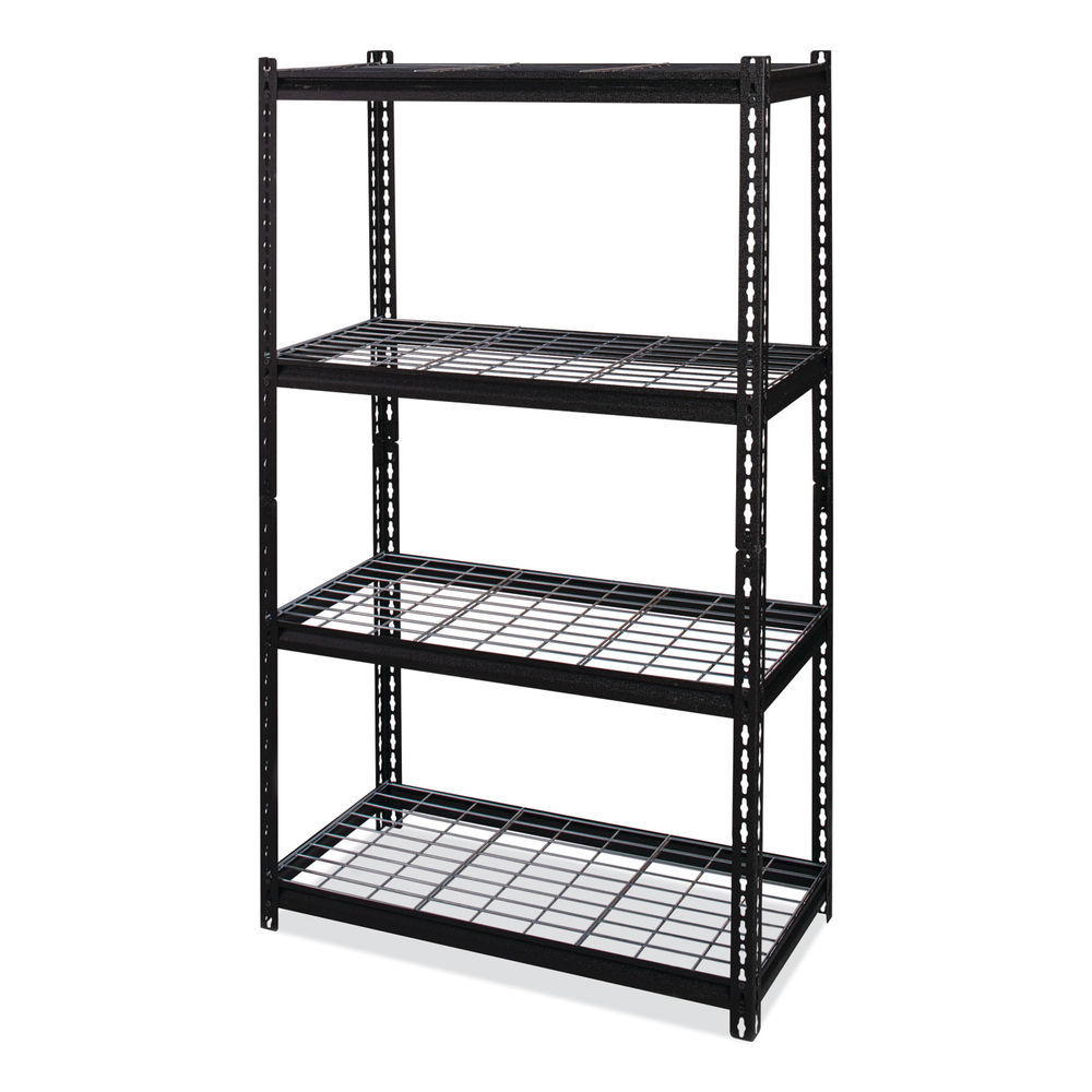 Industrial Add-On Unit, Four-Shelf, 48w x 18d x 72h, Steel, Black, Ships in 1-3 Business Days Industrial Add-On Unit, Four-Shelf, 48w x 18d x 72h, Steel, Black, Ships in 1-3 Business Days