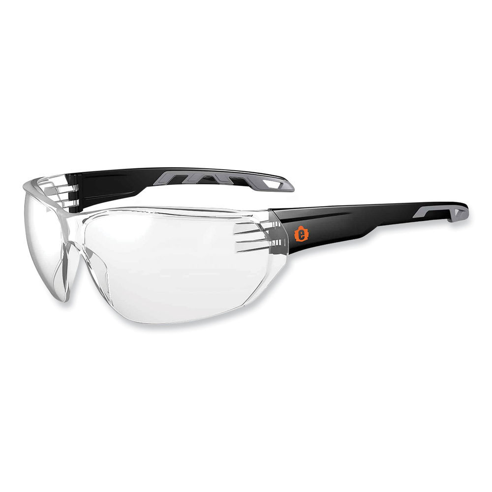 Skullerz Saga Frameless Safety Glasses, Matte Black Nylon Impact Frame, Smoke Polycarbonate Lens, Ships in 1-3 Business Days